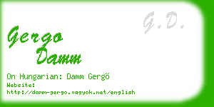 gergo damm business card